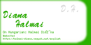 diana halmai business card